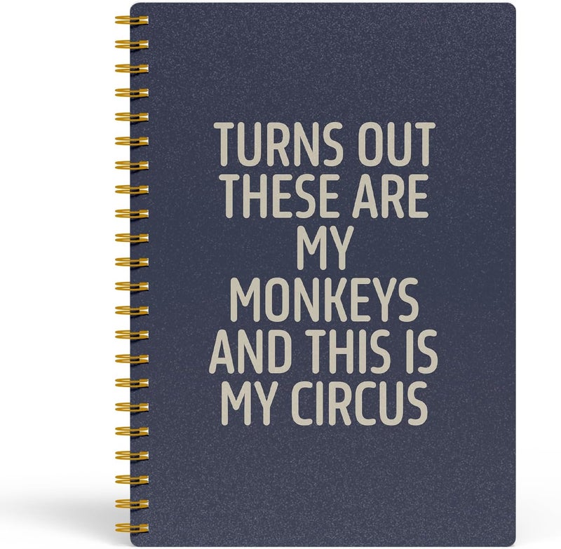 EKGJW Funny Notebooks for Work, Blue Aesthetic Journal, Funny Boss Day Gifts, Boss Gifts for Men Women, Funny Gifts for Boss, Boss Office Decor, Spiral Notebook 5.5x8.3 Inch - Image 1